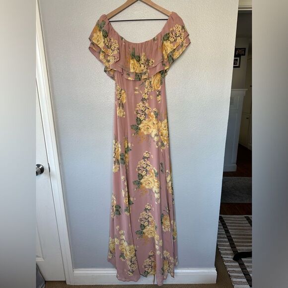 NWT** Reformation Abelia Dress- Gwenyth Maxi Size 6 Pink - Picture 8 of 15